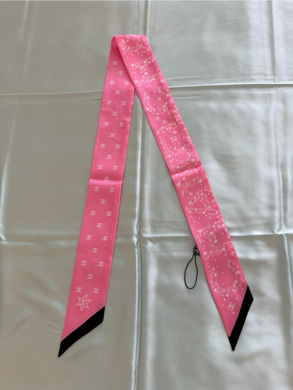 CHANEL Silk Satin Twilly Scarf